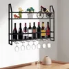 Nástěnný kovový stojan na víno, průmyslový nástěnný stojan Náhled obrázku produktu 2