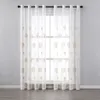 Lot de 2 rideaux en voile transparent brodé avec œillets, Voir les images du produit 7