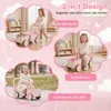 COSTWAY 3-in-1 kinderwagen met wielen, duw- en loopfiets Productafbeelding-voorbeeld 4