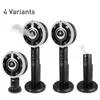 Four different sizes of a fan with a misting feature are displayed against a white background. Produktbild-Vorschau