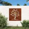 vidaXL Décoration murale de jardin 55x55 cm acier corten Voir les images du produit 2