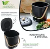 Geruchsdichter und nachhaltiger Biomülleimer von HMF für 3 Liter in Schwarz Podgląd zdjęcia produktu
