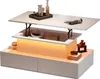 okwish Table basse blanche brillante, table d’appoint avec Voir les images du produit 11