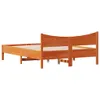 Massivholzbett ohne Matratze Wachsbraun 120x190 cm Produktbild-Vorschau 6