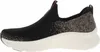 A side view of a black Skechers sneaker with a white sole. Náhled obrázku produktu