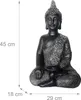 Relaxdays Figurka Buddy w pozycji siedzącej, 45 cm, figurka Podgląd zdjęcia produktu 4
