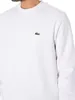 Lacoste Bio Baumwolle Fleece Crew Pullover Herren Produktbild-Vorschau 13