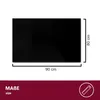 Glasplatte / Kaminplatte ESG-Glas – 90x80 cm schwarz Produktbild-Vorschau 2