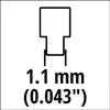 Einhell 4500193, 76,2 / 8 mm (3 / 8"), 1 kusov, 20 cm, 1,1 Náhľad obrázku produktu 6