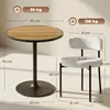 HOMCOM 3-teiliges Essgruppe Modern mit Rundem Esstisch und Produktbild-Vorschau 3