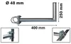 PremiumX Balkonausleger 40cm Stahl Geländerhalter SAT Produktbild-Vorschau 6