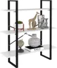 vidaXL Regál na knihy bílý 100x30x105 cm Dřevěný materiál Náhled obrázku produktu 3