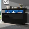 Merax Sideboard mit LED, Kommode mit Acryl und Glasböden, Produktbild-Vorschau 1
