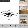 ZMH LED Deckenleuchte Schwarz Dimmbar mit Fernbedienung Produktbild-Vorschau 9