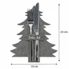 6 x Besteckhalter aus Filz in Tannenbaum-Optik Produktbild-Vorschau 2