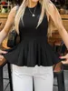 Damen-Tanktops mit Peplum-Schößchen,taillierte,gerippte Produktbild-Vorschau 5