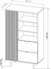 A technical drawing of a cabinet with dimensions indicated. Produktbild-Vorschau