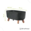 BirnePower Pflanzkübel Gracia Case mit Füßen 39cm Anthrazit Produktbild-Vorschau 3