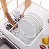 Scolapiatti pieghevole Intirilife in grigio e bianco per il Anteprima dell’immagine prodotto 4