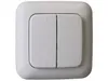 Smartwares 10.037.18 Drahtloser Doppelwandschalter mit Produktbild-Vorschau 1
