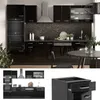 Küchenzeile Vicco R-Line Schwarz Hochglanz 300 cm mit Produktbild-Vorschau 3