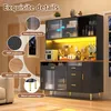 Armoire haute Flieks avec LED, buffet de cuisine Armoire de Voir les images du produit 6