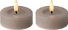 LED Teelichter mit Timer Outdoor 6,5x5cm Grau / Warmweiß 2 Produktbild-Vorschau 5