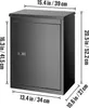 A dark gray, modern mailbox with dimensions indicated by measurement lines and text. Anteprima dell’immagine prodotto