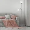 Rabalux Stříbrná stojací lampa Action s bílými stínidly pro Náhled obrázku produktu 2