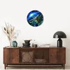 Wanduhr - Rund - Glasuhr - Nacht raum welt ansicht - Produktbild-Vorschau 7