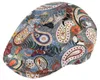 Fiebig Bunte Sommer-Flatcap in Paisley-Print  in blau