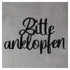 Schriftzug Bitte ANKLOPFEN in SCHWARZ - 25 cm Produktbild-Vorschau 4