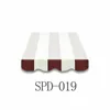 A striped awning volant on a white background. Produktbild-Vorschau