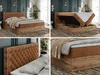 Boxspringbett, Deko, Doppelbett, Polsterbett mit Bettkästen Produktbild-Vorschau 2