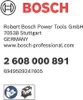 A label with Bosch logo and product information. Produktbild-Vorschau