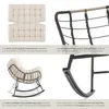 tectake® Schaukelstuhl Tami 93 x 99,5 x 89 cm Produktbild-Vorschau 4
