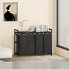 AdelDream Wäschekorb 4 Fächer Wäschesammler 200L schwarzer Produktbild-Vorschau 8