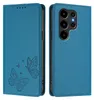 Lederhülle für Blackview Wave 10C, Schmetterling Prägung Produktbild-Vorschau 1