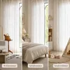 2 Stück Vorhänge Weiß Transparente Jacquard Schmetterling Produktbild-Vorschau 11