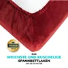 MALIKA Flauschige Cashmere-Touch SPANNBETTLAKEN FÜR Produktbild-Vorschau 6