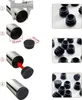 Černé krytky na židle, 16 mm, 32 kusů, kulaté plastové Náhled obrázku produktu 5