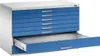 CP 7100 Planschrank lichtgrau, enzianblau 8 Schubladen Produktbild-Vorschau 1