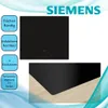 A Siemens induction hob is shown with feature callouts. Produktbild-Vorschau