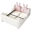 Letto per bambini imbottito Merax 140x200 cm con spondine a Anteprima dell’immagine prodotto 10