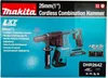 The image shows the packaging of a Makita cordless combination hammer. Produktbild-Vorschau