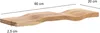 Wandregal Akazie 60 cm Wellendesign in Seitenansicht mit geschwungener Holzform und sichtbarer Dicke. Voir les images du produit