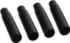 Four black cylindrical objects are arranged diagonally on a white background. Produktbild-Vorschau