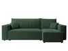 A green sectional sofa with corduroy texture is shown against a white background. Produktbild-Vorschau