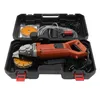A concrete cutter tool and its accessories are neatly arranged inside a black plastic carrying case. Náhled obrázku produktu