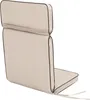 A beige chair cushion with dark piping, shown from a slightly angled side view against a white background. Produktbild-Vorschau